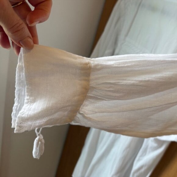 Pre-Loved White Embroidered Blouse - Size Small - Picture 5 of 5